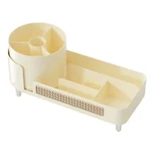 Kosmetyczki, organizery i kuferki - eCarla organizer na kosmetyki i pędzle Kremowy CB75K - miniaturka - grafika 1