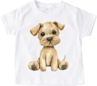 Koszulki dla dziewczynek - koszulka z pieskiem dla dziecka wzór fajne5 - miniaturka - grafika 1