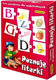 Adamigo Puzzlowa Poznaję Literki 354059 - Gry planszowe - miniaturka - grafika 1