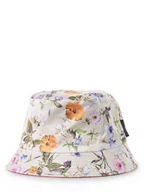 Czapki damskie - GUESS - Damski bucket hat z dwustronnym wzorem, beżowy|wyrazisty róż - miniaturka - grafika 1