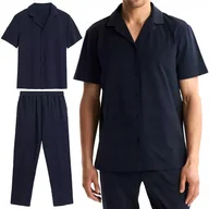 Piżamy damskie - PIŻAMA MĘSKA bawełniana Atlantic BNMP-002 elegancki komplet z KOSZULĄ - M - miniaturka - grafika 1