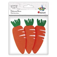 Przybory szkolne - Ozdoba filcowa Marchewki 3 szt 37x106mm Titanum - miniaturka - grafika 1