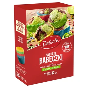 Delecta Łaciate Babeczki smak belgijska czekolada z nutą limonki 300 g - Ciasta i półprodukty do ciast - miniaturka - grafika 1