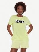 Koszulki i topy damskie - DKNY Sport T-Shirt DP2T5894 Żółty Classic Fit - miniaturka - grafika 1