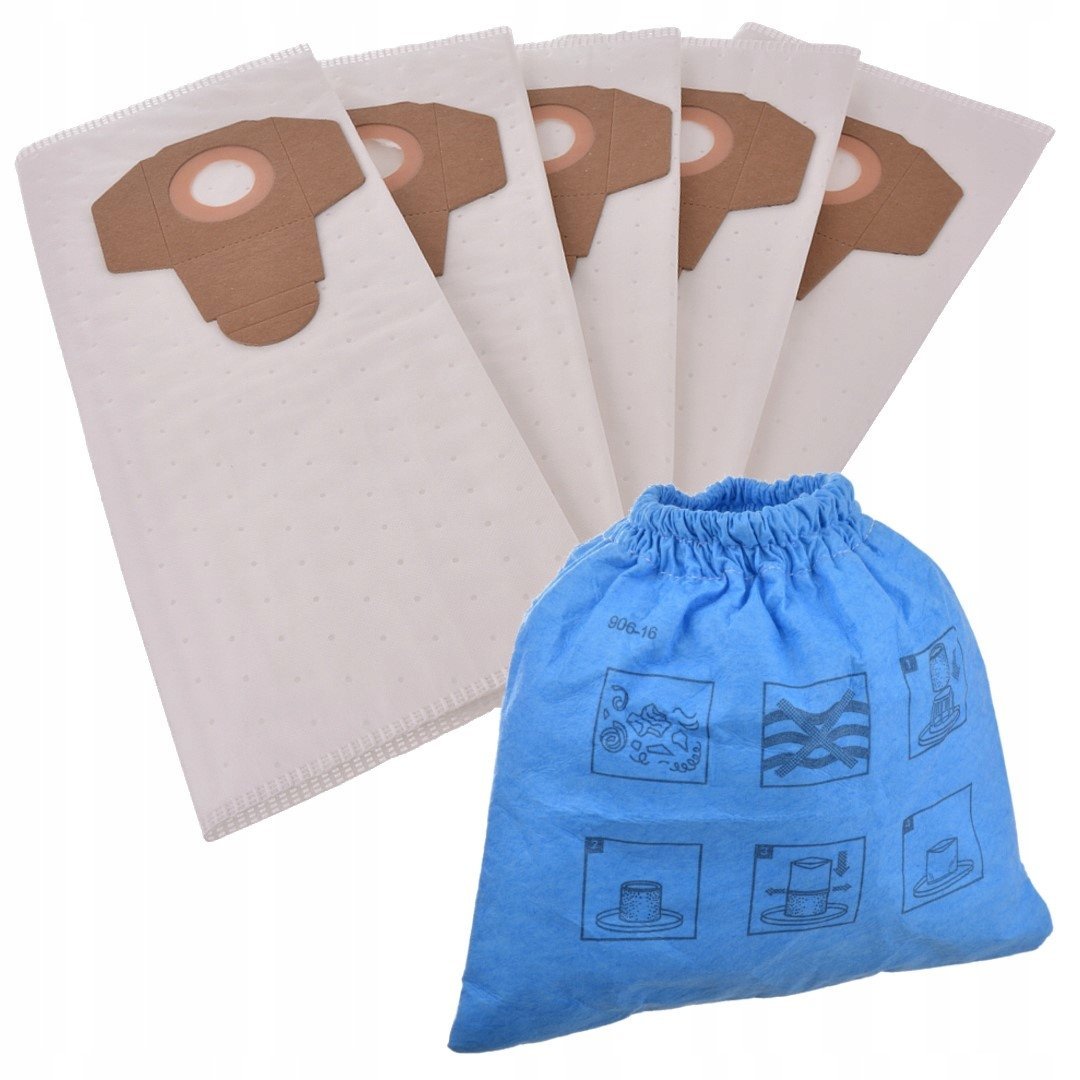 5x WORKI + FILTR do odkurzacza Niteo Tools IPX4 VC0495-18 VC0394-17