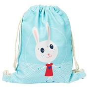 Torebki damskie - Draeger plecak dla dzieci, mały królik, torba materiałowa, 100% bawełna, idealny do przechowywania zabawek lub przekąsek - miniaturka - grafika 1