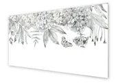 Dekoracje domu - Panel kuchenny HOMEPRINT Motyl z kwiatami 100x50 cm - miniaturka - grafika 1