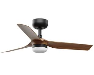 Energooszczędny wentylator sufitowy z oświetleniem LED i pilotem Mini Punt 90 cm czarny / orzech - Wentylatory sufitowe - miniaturka - grafika 1