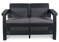 Sofy ogrodowe - Allibert Sofa Corfu Love Seat antracit - miniaturka - grafika 1