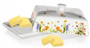 MASELNICZKA pojemnik na masło żywność KWIATY kuchenna prezent upominek box - Pojemniki kuchenne - miniaturka - grafika 1