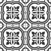 Płytki ceramiczne - Gres Flavori Gpt1161 Patchwork Black 42X42 - miniaturka - grafika 1