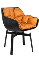 Krzesła - Krzesło obrotowe SHIBA brązowe / czarne JH-B11-1 - King Home - miniaturka - grafika 1