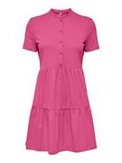 Sukienki - ONLY ONLMAY S/S Placket Dress Box JRS sukienka, Shocking Pink, rozmiar M, Shocking Pink, M - miniaturka - grafika 1