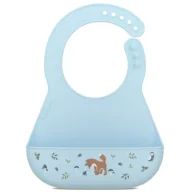 Śliniaki i fartuszki - Mepal Śliniak silikonowy z kieszonką Mio Forest Friends 108034565408 - miniaturka - grafika 1