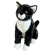 Zabawki interaktywne dla dzieci - Maskotka Kot Czarny Siedzący Pluszak 28cm Miękka Przytulanka Miś Kotek - miniaturka - grafika 1