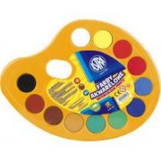 Przybory szkolne - Astra papiernicze Farby Akwarelowe paletka fi30mm 12 kolorów - miniaturka - grafika 1