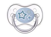 Smoczki uspokajające - Canpol babies CANPOL SMOCZEK SILIKONOWY SYMETRYCZNY NEWBORN BABY 06 MIESIĘCY NIEBIESKI CAN 22/580_BLU - miniaturka - grafika 1