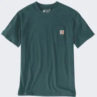 Koszulki sportowe męskie - Koszulka męska T-shirt Carhartt Heavyweight Pocket K87 GM1 Greenstone - miniaturka - grafika 1