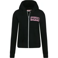 Bluzy dla dziewczynek - HUGO KIDS Bluza | Regular Fit - miniaturka - grafika 1