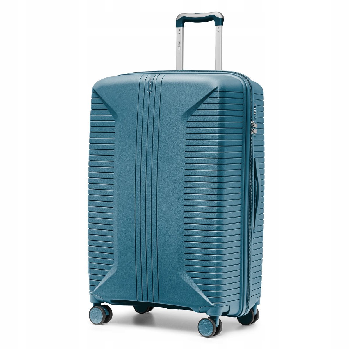 PUCCINI Walizka Duża Podróżna Na Kółkach PP Twarda Morska PP027A-5E
