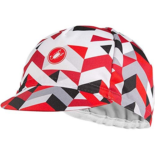 CASTELLI Czapka damska Prisma 2 Cap biały biały/czerwony Rozmiar uniwersalny