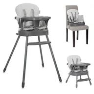 Krzesełka do karmienia - Krzesełko do karmienia 3w1 Lorelli Siesta kolor Grey Leather - miniaturka - grafika 1