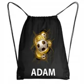 Plecaki worki - WOREK SZKOLNY NA WF PIŁKARZ PIŁKA NOŻNA + IMIĘ - miniaturka - grafika 1