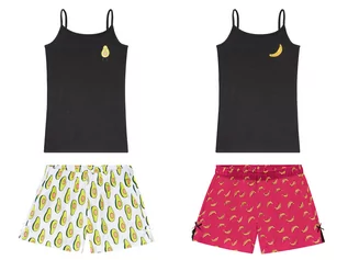Spodnie i spodenki dla dziewczynek - PEPPERTS PEPPERTS Letnia piżama dziewczęca (top, szorty), 1 komplet - grafika 1
