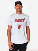 Koszulki męskie - T-shirt męski bawełniany New Era NBA Regular Heat 60505470 2XL Jasnoszary (0197883643636). T-shirty męskie - miniaturka - grafika 1