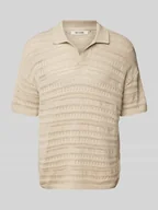 Koszulki męskie - Koszulka polo z fakturowanym wzorem model ‘GRAYSON’ - miniaturka - grafika 1