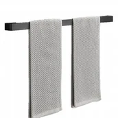 Wieszaki łazienkowe - Wieszak łazienkowy na ręczniki, uchwyt na ręczniki, loft, czarny, 60 cm - miniaturka - grafika 1