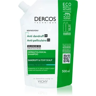 Szampon od łupieżu Vichy Dercos Anti-dandruff Shampoo Normal To Oily Hair Ecorefill 500 ml (3337875787192) - Szampony do włosów - miniaturka - grafika 1