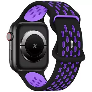 Pasek BELINE New Sport Silicone do Apple Watch 38/40/41mm Czarno-fioletowy - Akcesoria do smartwatchy - miniaturka - grafika 2
