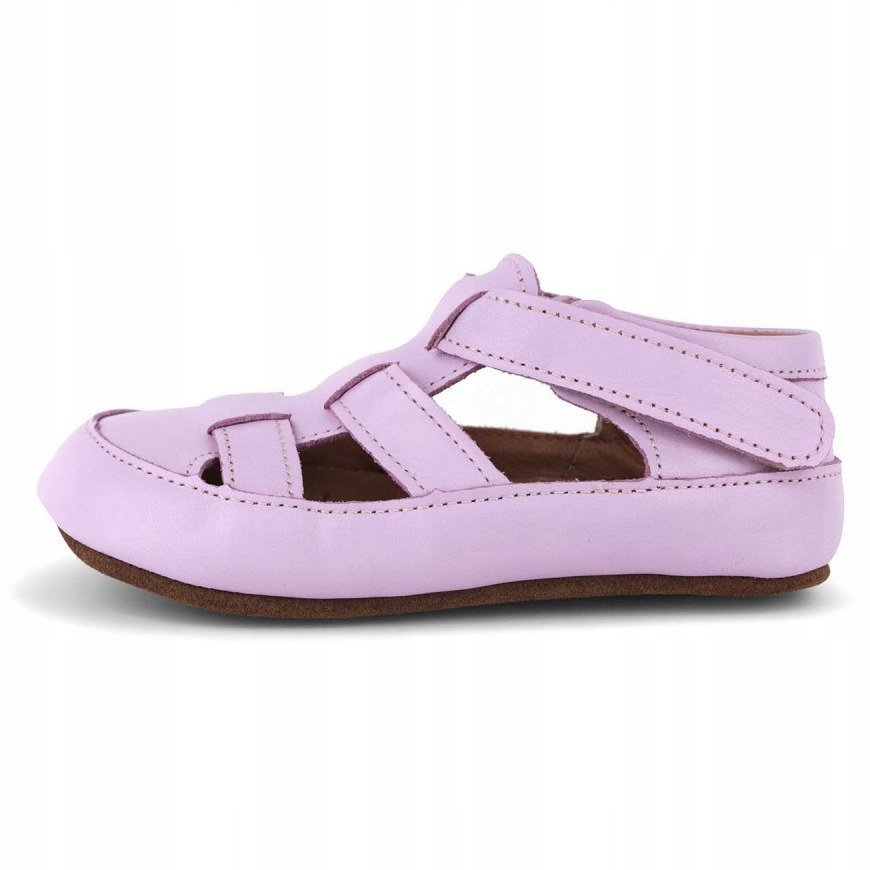 Kapcie dziecięce Alia OBEX rozmiar 28 skórzane barefoot lila