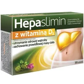 Odchudzanie i oczyszczanie - Aflofarm Hepaslimin z witaminą D3 x 30 tabl - miniaturka - grafika 1