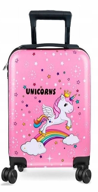 Ednorożec Unicorn Walizka Dla Dzieci Na Kólkach Bagaż Podróżna Szyfr