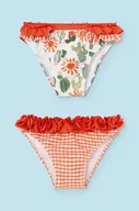 Stroje kąpielowe dla dziewczynek - Mayoral figi kąpielowe niemowlęce 2-pack kolor pomarańczowy - miniaturka - grafika 1