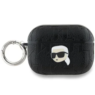 Etui Karl Lagerfeld Monogram Karl Head na AirPods Pro 2 - czarne - Akcesoria do słuchawek - miniaturka - grafika 1