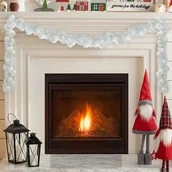 Bombki - vidaXL Girlanda z bombek świątecznych Biały 186 cm polistyren - miniaturka - grafika 1