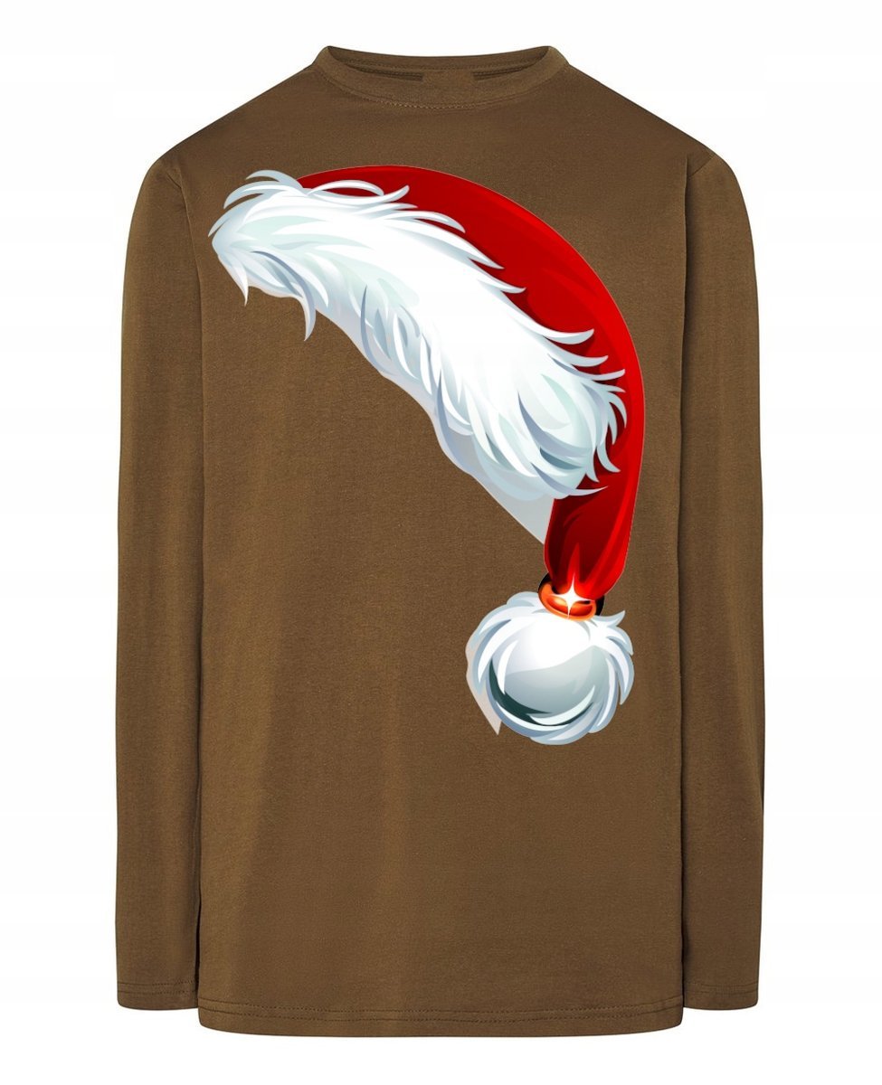 Longsleeve nadruk Czapka Mikołaja R.XS