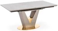 Stoły - Rozkładany prostokątny stół popiel + złoty - H9-Z40 - miniaturka - grafika 1