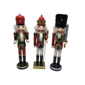 Ozdoby bożonarodzeniowe - Figurka drewniana dziadek do orzechów 38 cm - miniaturka - grafika 1