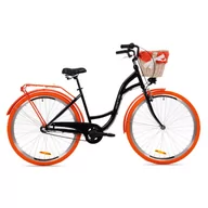 Rowery - GOETZE Style 3B 28 cali Damski Czarno-pomarańczowy - miniaturka - grafika 1