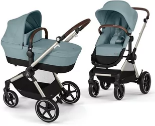 Cybex Eos Lux Wózek wielofunkcyjny 2w1 Sky Blue (Stelaż Taupe) - Wózki dziecięce - miniaturka - grafika 1