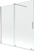 Parawany nawannowe - Mexen Velar parawan nawannowy 2-skrzydłowy przesuwny 160 x 150 cm, transparent, chrom - 896-160-000-01-01 - miniaturka - grafika 1