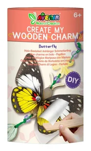Zawieszka drewniana - Motyl - Avenir - Zabawki kreatywne - miniaturka - grafika 1
