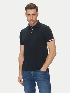 Geox Polo M5510L T3240 F1624 Granatowy Regular Fit - Koszulki męskie - miniaturka - grafika 1