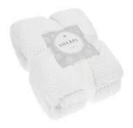 Koce - Koc 150 x 200 Mikrofibra Baranek Sherpa Biały - miniaturka - grafika 1