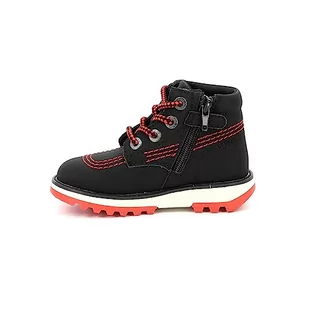 Kickers Kickrally20 Oxford buty dziecięce, uniseks, Noir Rouge, 25 EU - Buty dla dziewczynek - miniaturka - grafika 1