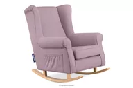 Fotele - Fotel bujany z kieszenią różowy TULES Konsimo - miniaturka - grafika 1